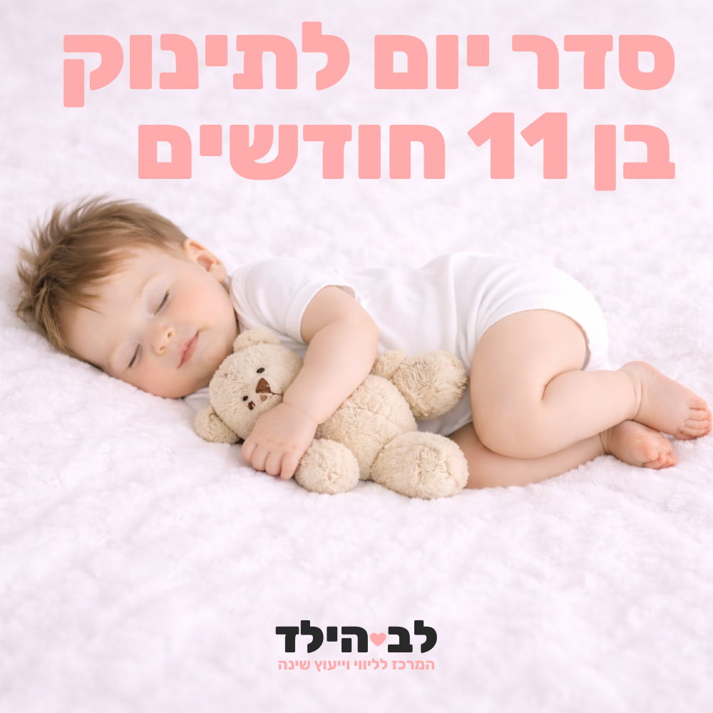 סדר יום לתינוק בן 11 חודשים- לב הילד - המרכז לליווי וייעוץ שינה