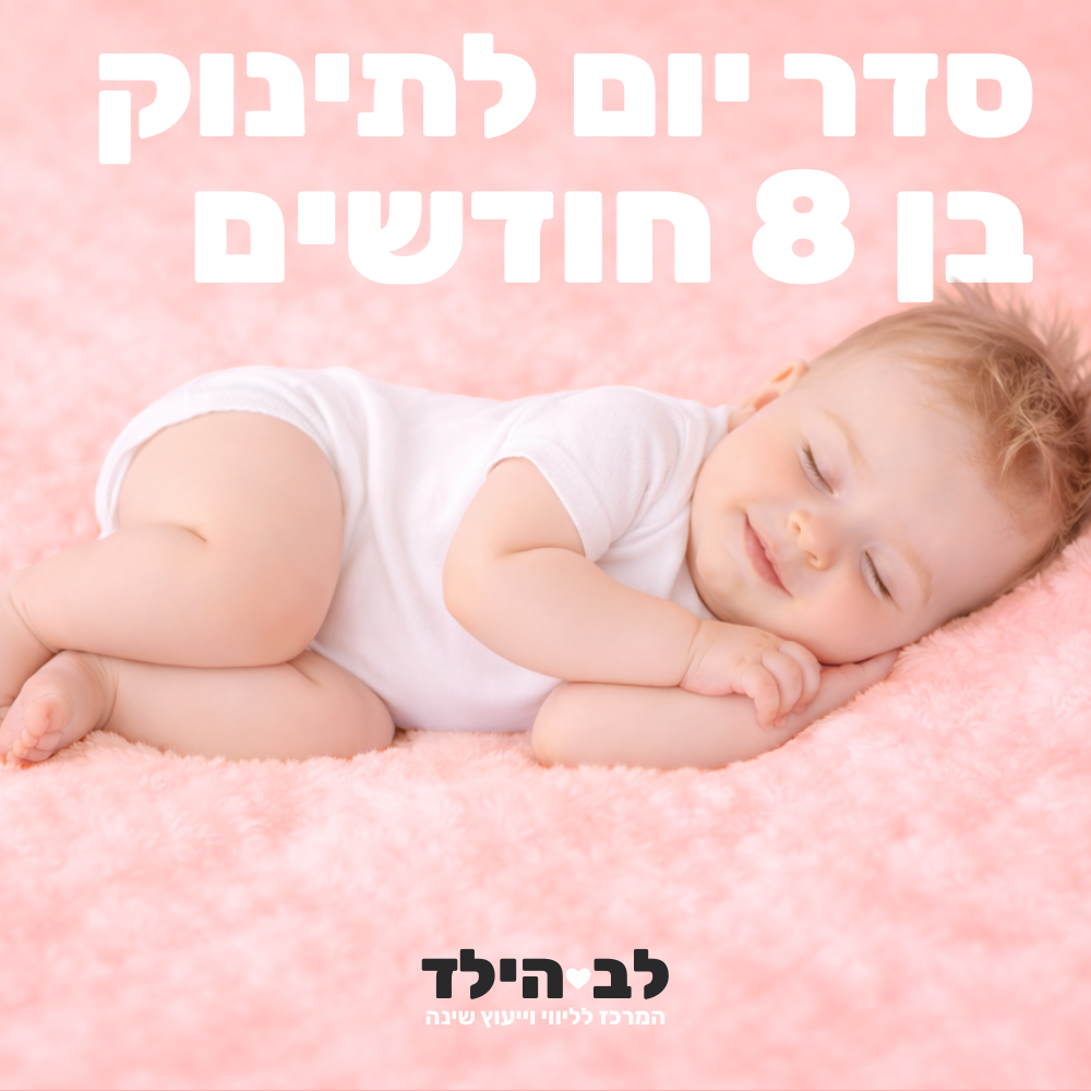 סדר יום לתינוק בן 8 חודשים - לב הילד - המרכז לליווי וייעוץ שינה